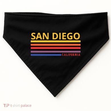 San Diego California Retro USA-Made Doggie Bandana