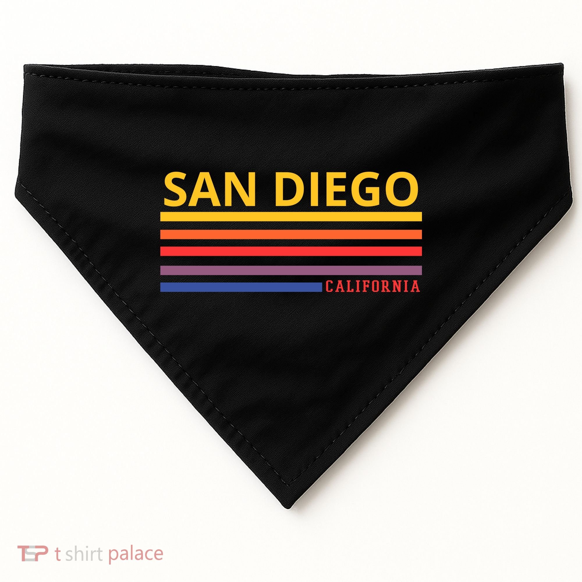 San Diego California Retro USA-Made Doggie Bandana