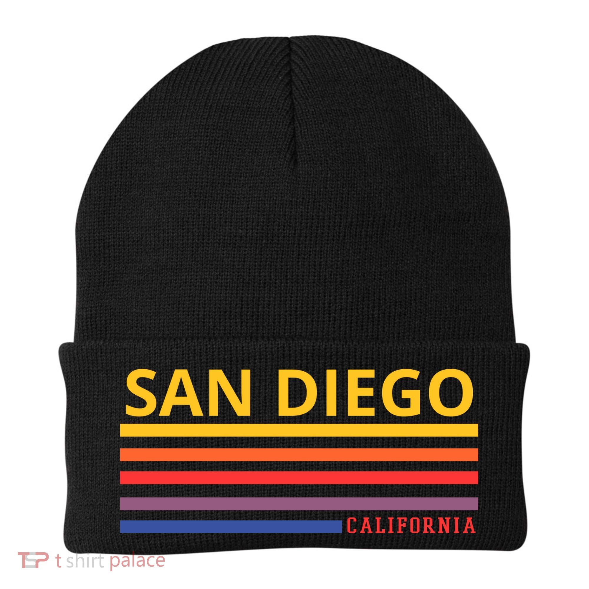San Diego California Retro Beanie