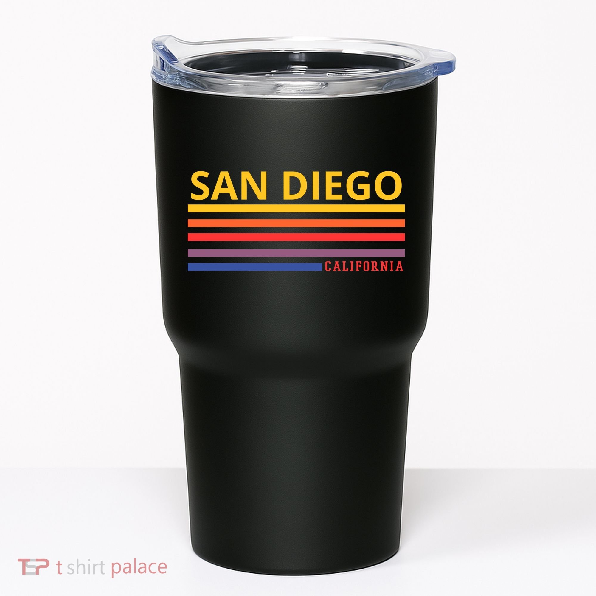 San Diego California Retro Tumbler