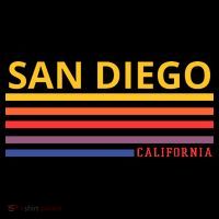 San Diego California Retro Ornament thumb 1