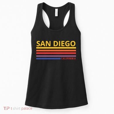 San Diego California Retro Women's Tank Top