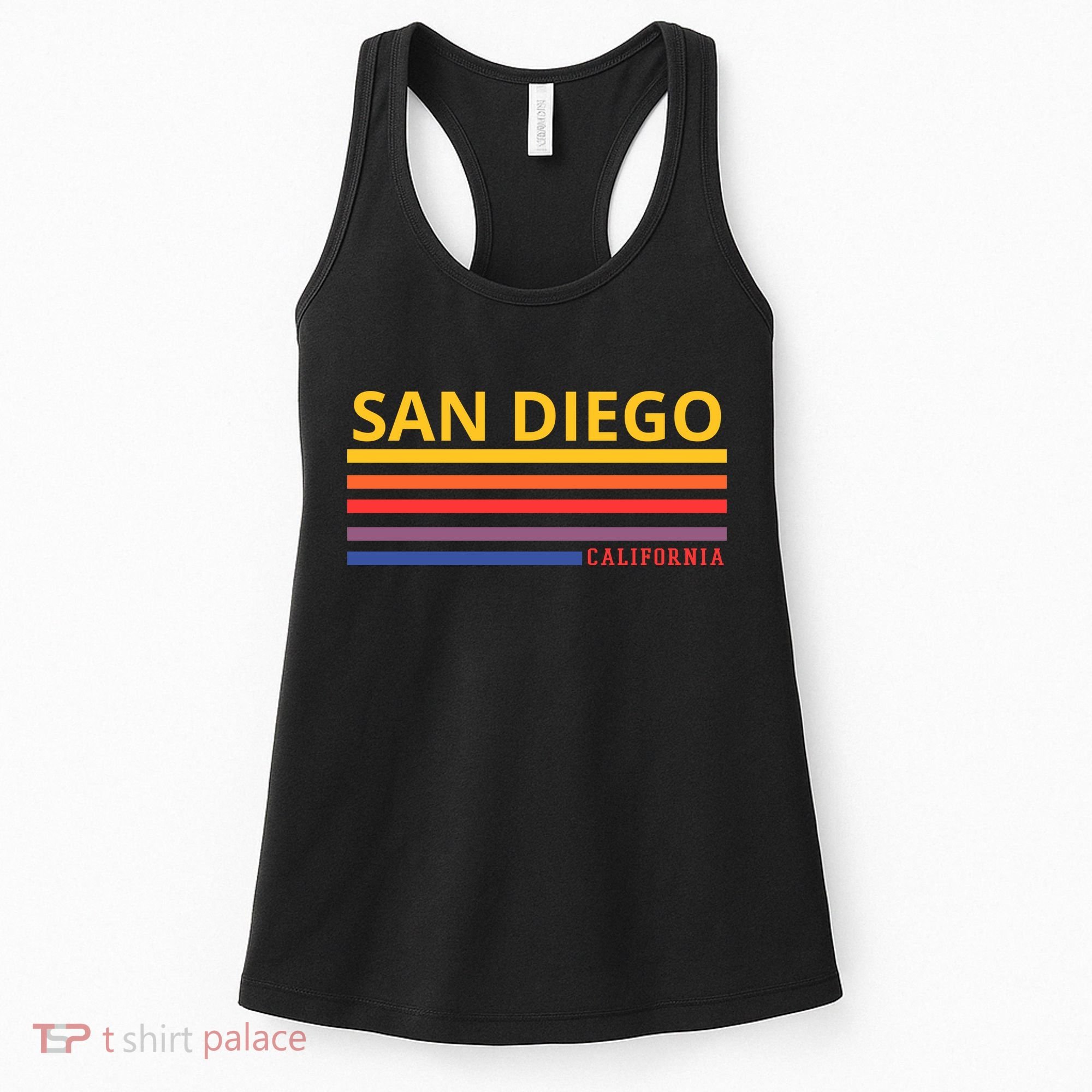 San Diego California Retro Women's Tank Top