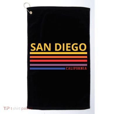 San Diego California Retro Golf Towel
