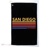 San Diego California Retro Golf Towel thumb 0