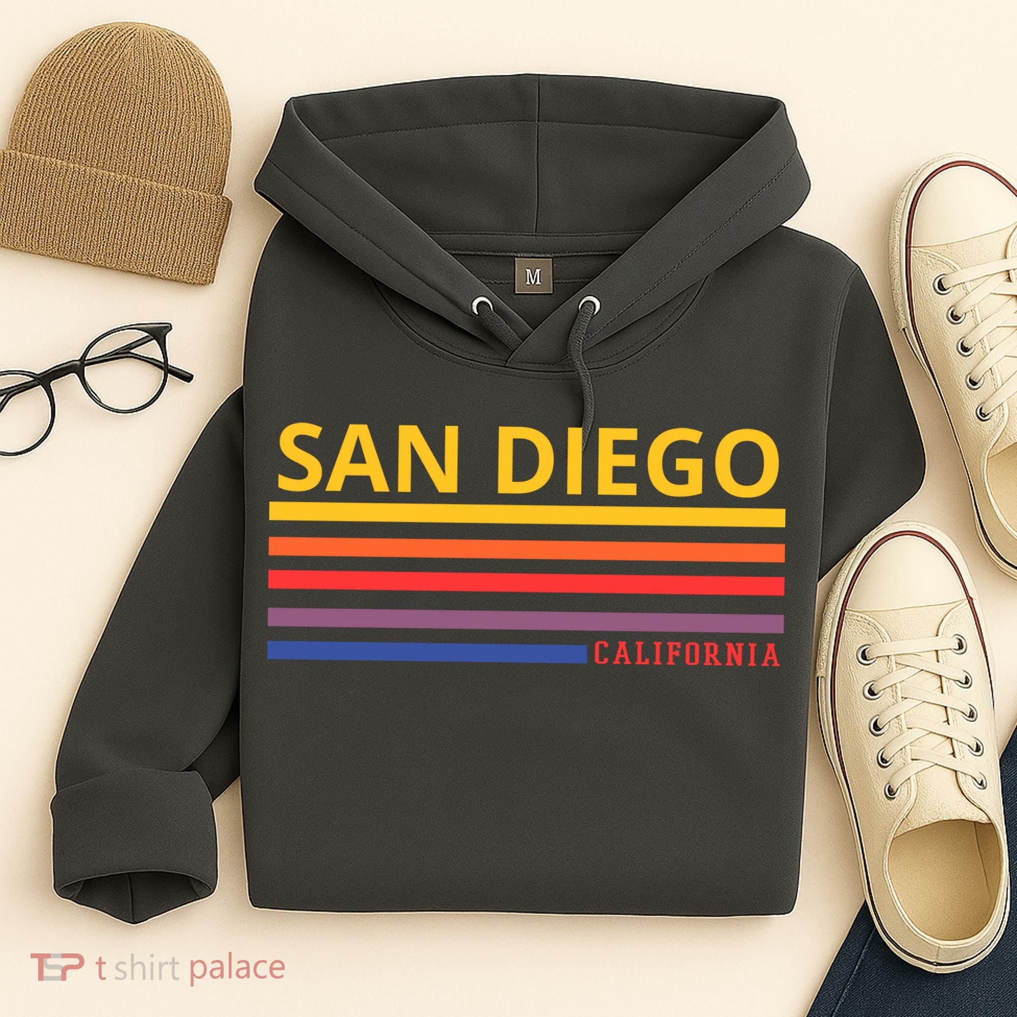 San Diego California Retro Hoodie