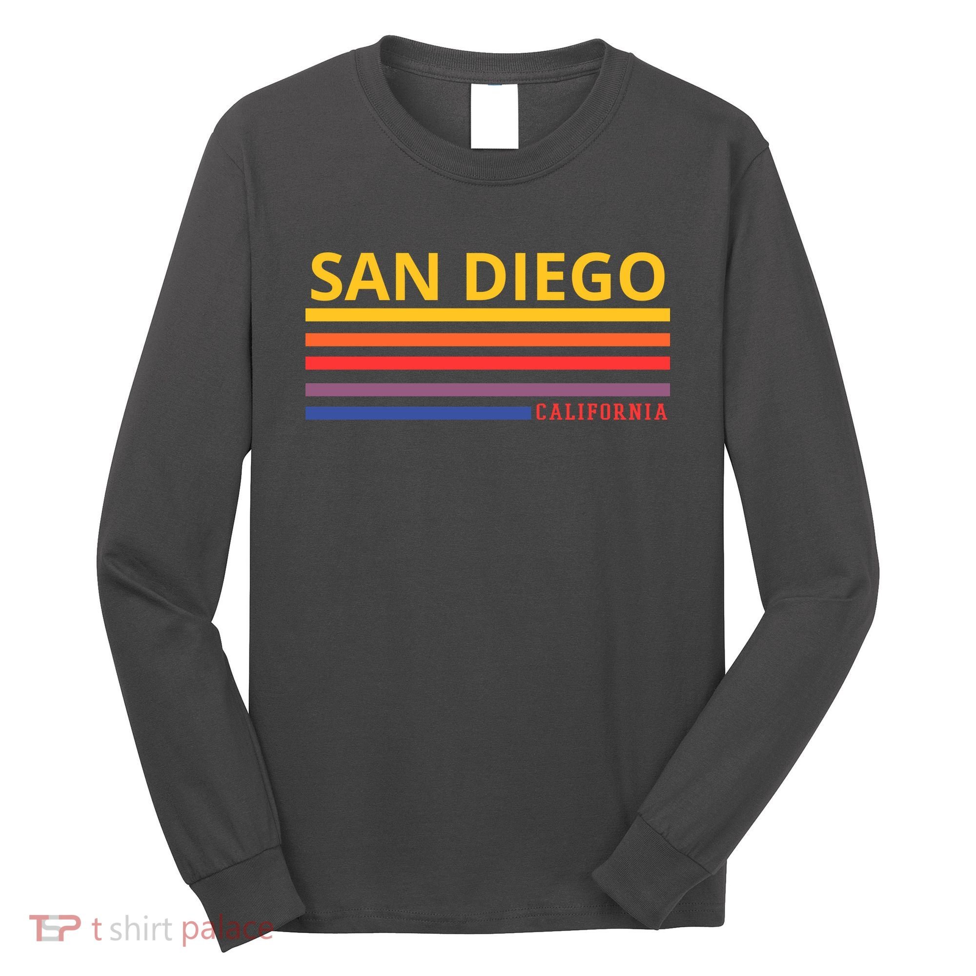 San Diego California Retro Long Sleeve Shirt