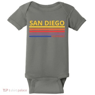 San Diego California Retro Baby Bodysuit