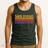 San Diego California Retro Tank Top thumb 3