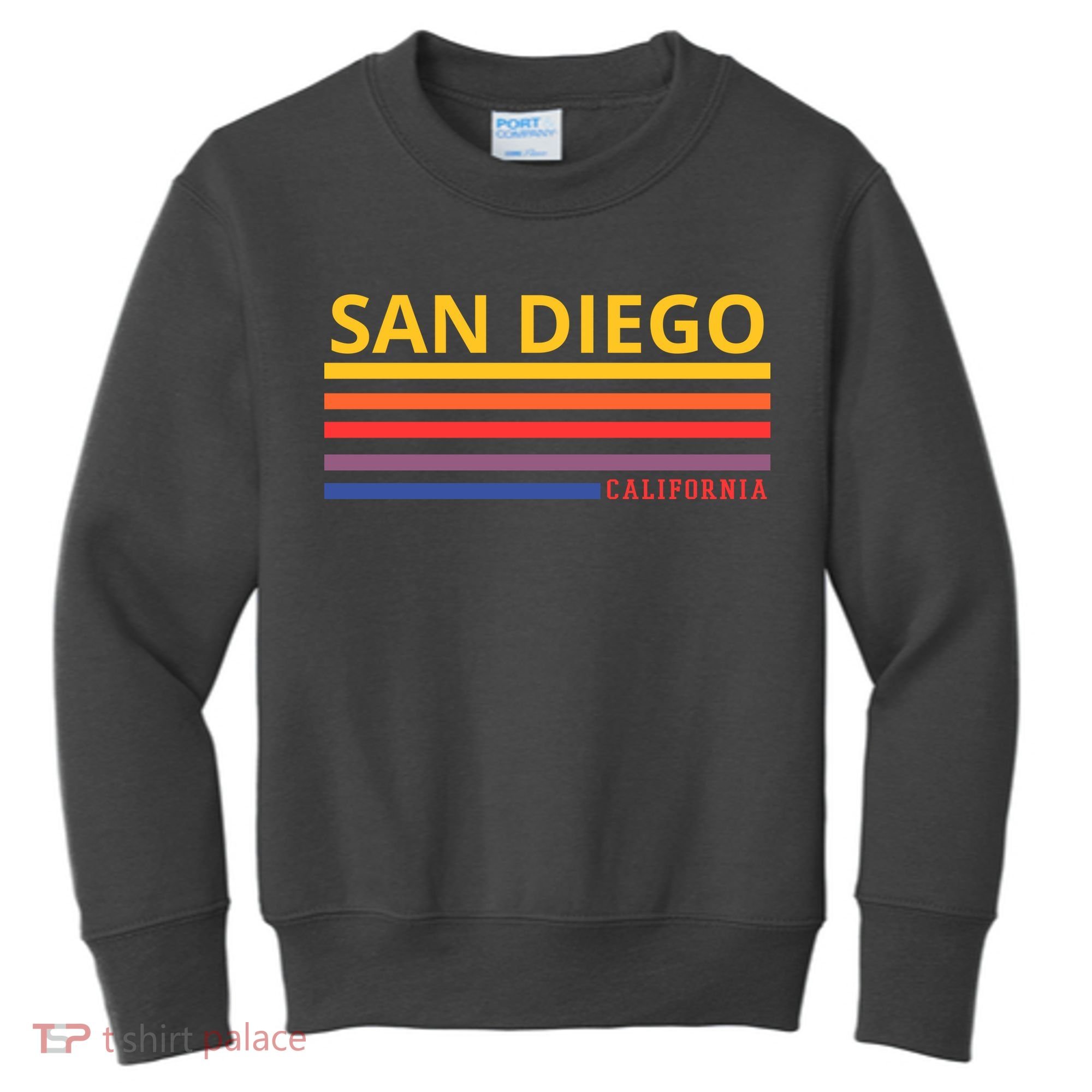 San Diego California Retro Kids Sweatshirt
