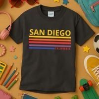 San Diego California Retro Kids T-Shirt thumb 3