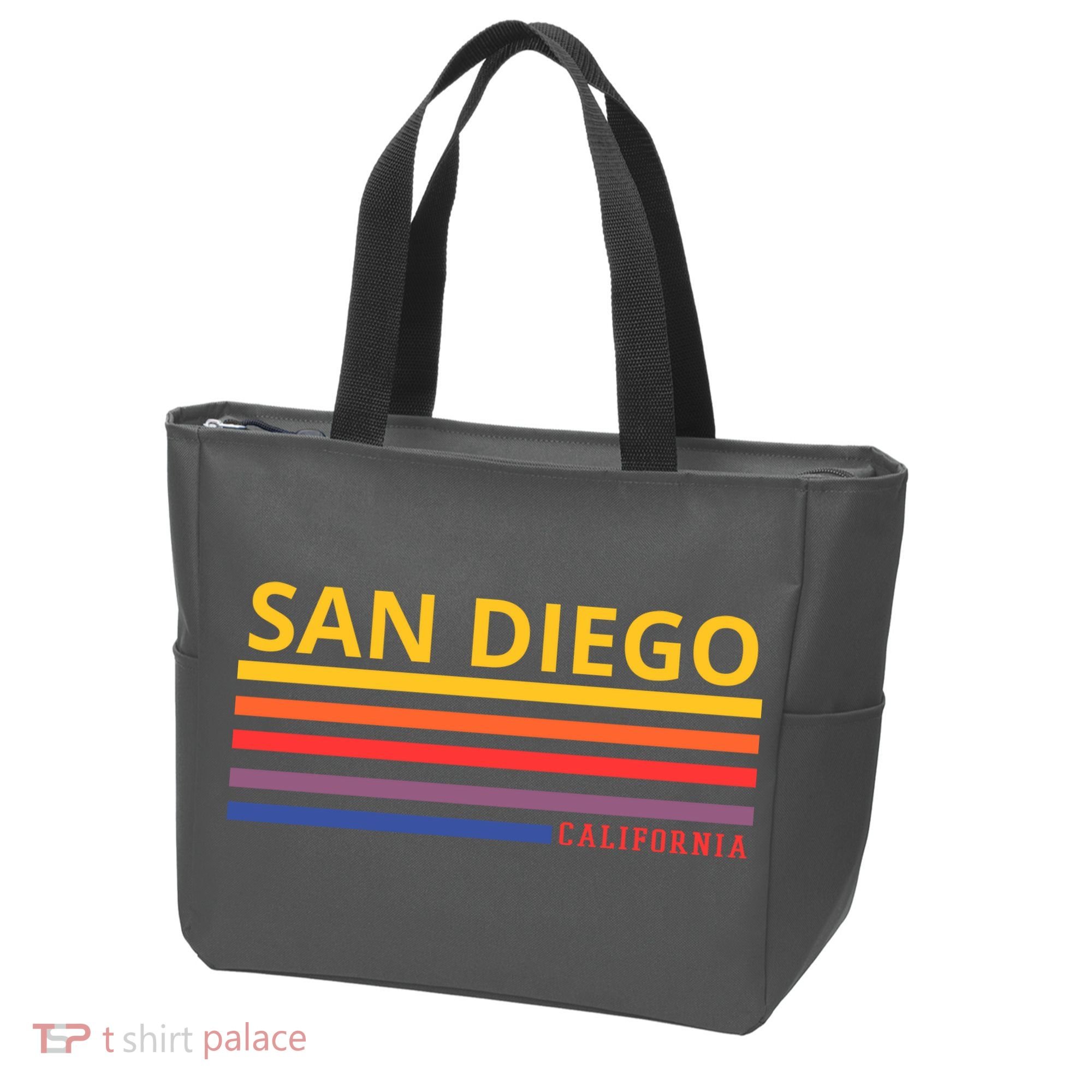 San Diego California Retro Tote Bag