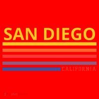 San Diego California Retro Santa Hat thumb 1