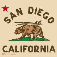 San Diego California Beach Flag Bear Surf Ca Tote Bag thumb 4
