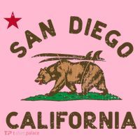 San Diego California Beach Flag Bear Surf Ca Coaster thumb 2