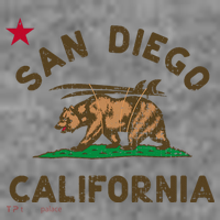 San Diego California Beach Flag Bear Surf Ca Toddler Hoodie thumb 2
