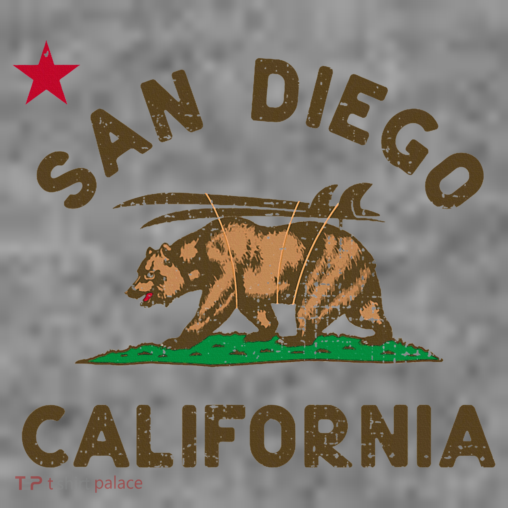 San Diego California Beach Flag Bear Surf Ca Toddler Hoodie
