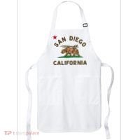 San Diego California Beach Flag Bear Surf Ca Apron thumb 0