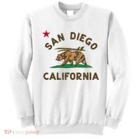 San Diego California Beach Flag Bear Surf Ca Sweatshirt thumb 0