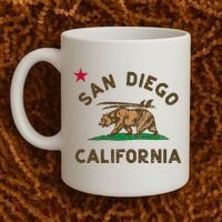 San Diego California Beach Flag Bear Surf Ca Coffee Mug thumb 2