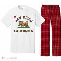 San Diego California Beach Flag Bear Surf Ca Pajama Set thumb 0
