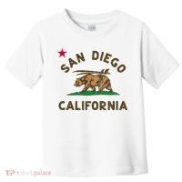 San Diego California Beach Flag Bear Surf Ca Toddler T-Shirt thumb 0