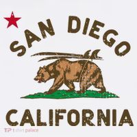 San Diego California Beach Flag Bear Surf Ca Toddler T-Shirt thumb 4