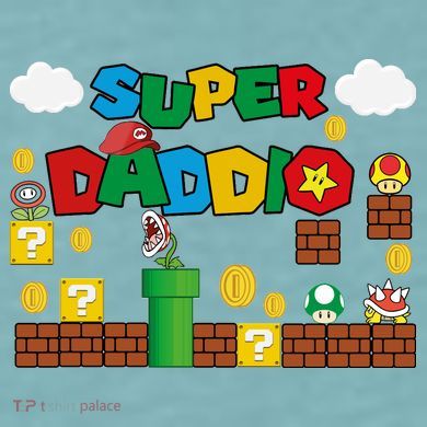 Super Daddio Cool Design Sueded Cloud Jersey T-Shirt