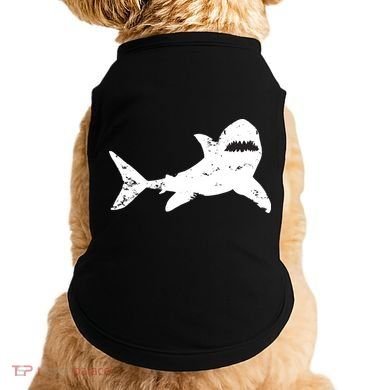 Shark Distressed Cool Vintage Shark Bite Tee Doggie Tank