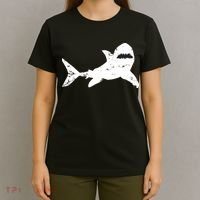 Shark Distressed Cool Vintage Shark Bite Tee T-Shirt thumb 4