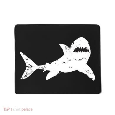Shark Distressed Cool Vintage Shark Bite Tee Mousepad