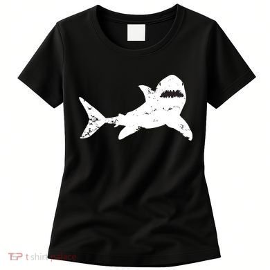 Shark Distressed Cool Vintage Shark Bite Tee Women's T-Shirt