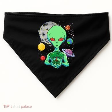 Space Day Celebration Cosmic Alien Tree Of Life Earth Day USA-Made Doggie Bandana