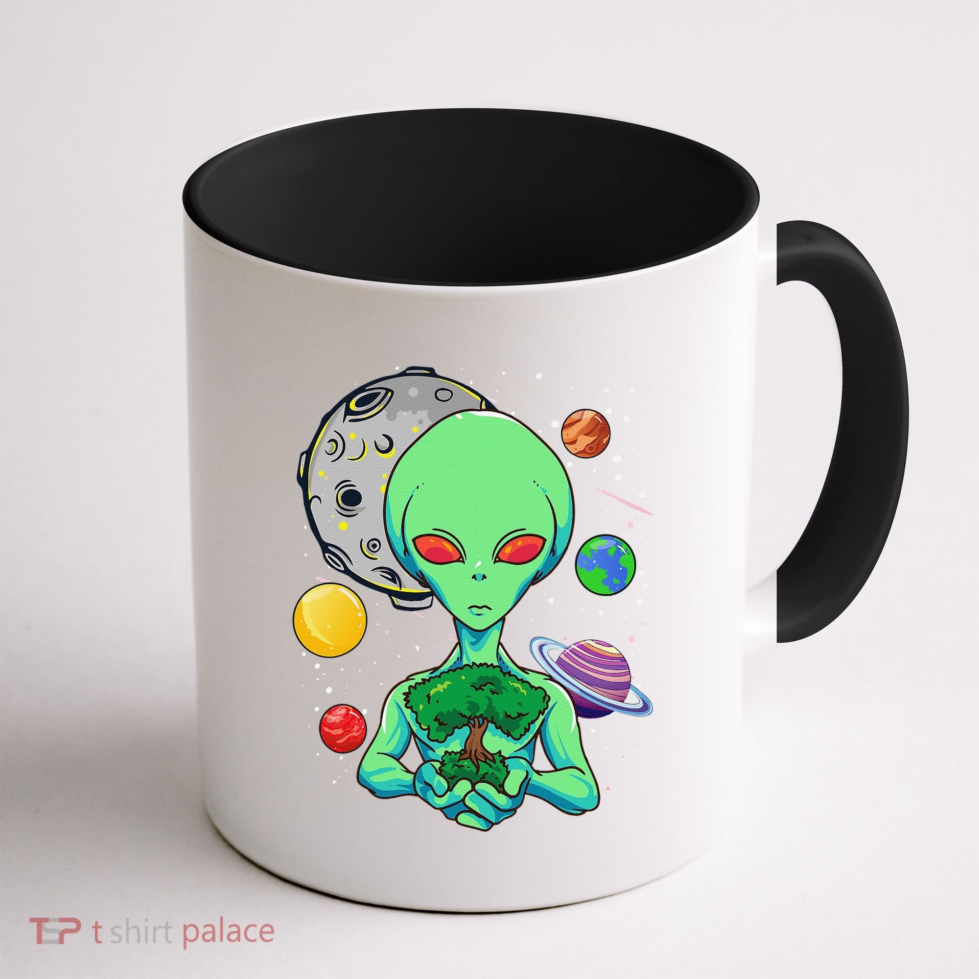 Space Day Celebration Cosmic Alien Tree Of Life Earth Day Coffee Mug