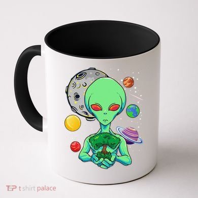 Space Day Celebration Cosmic Alien Tree Of Life Earth Day Coffee Mug