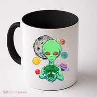 Space Day Celebration Cosmic Alien Tree Of Life Earth Day Coffee Mug thumb 0