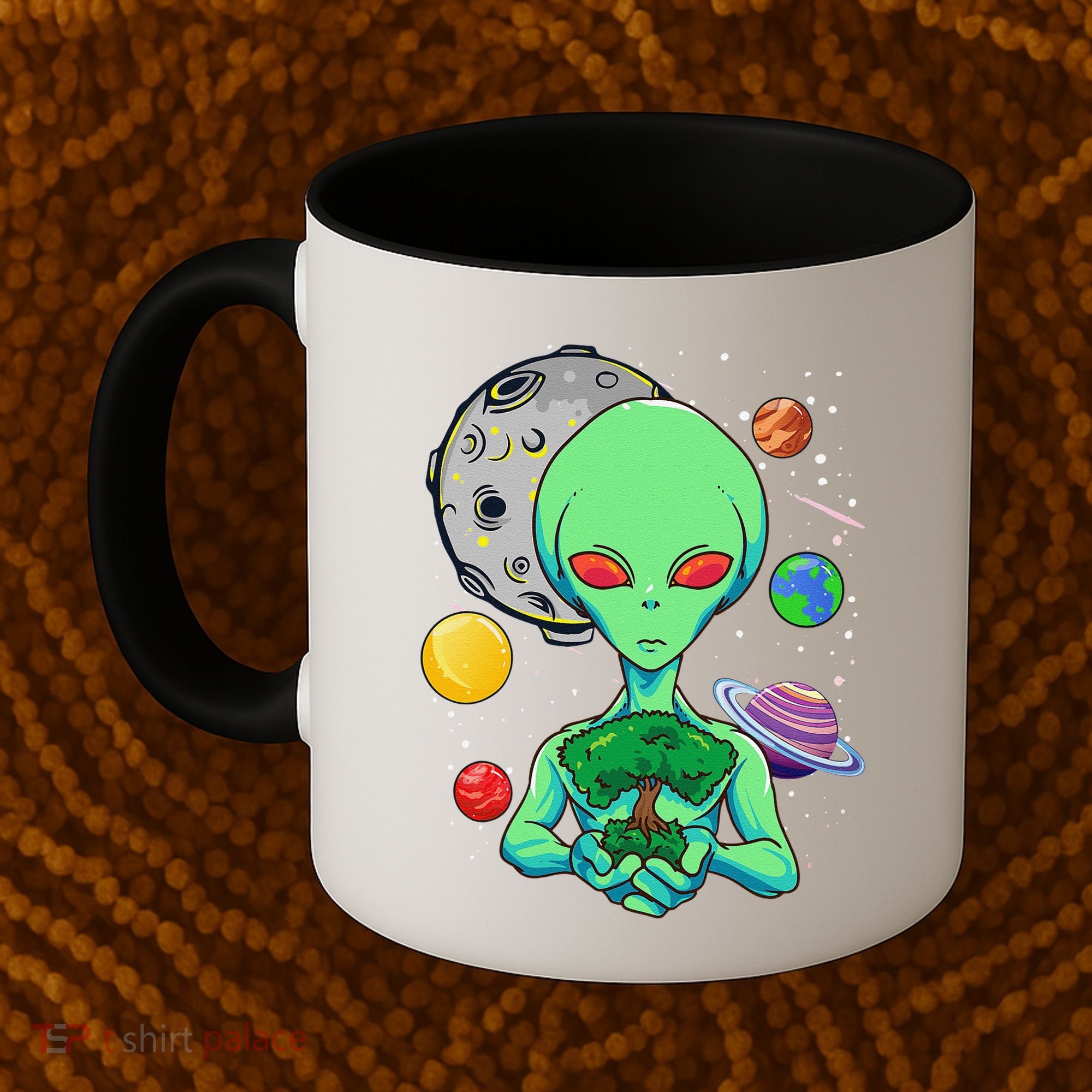 Space Day Celebration Cosmic Alien Tree Of Life Earth Day Coffee Mug