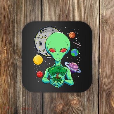 Space Day Celebration Cosmic Alien Tree Of Life Earth Day Coaster