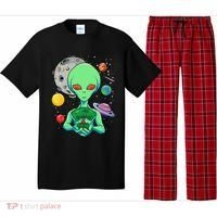 Space Day Celebration Cosmic Alien Tree Of Life Earth Day Pajama Set thumb 0