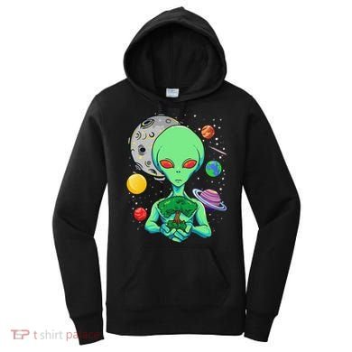 Space Day Celebration Cosmic Alien Tree Of Life Earth Day Women's Hoodie