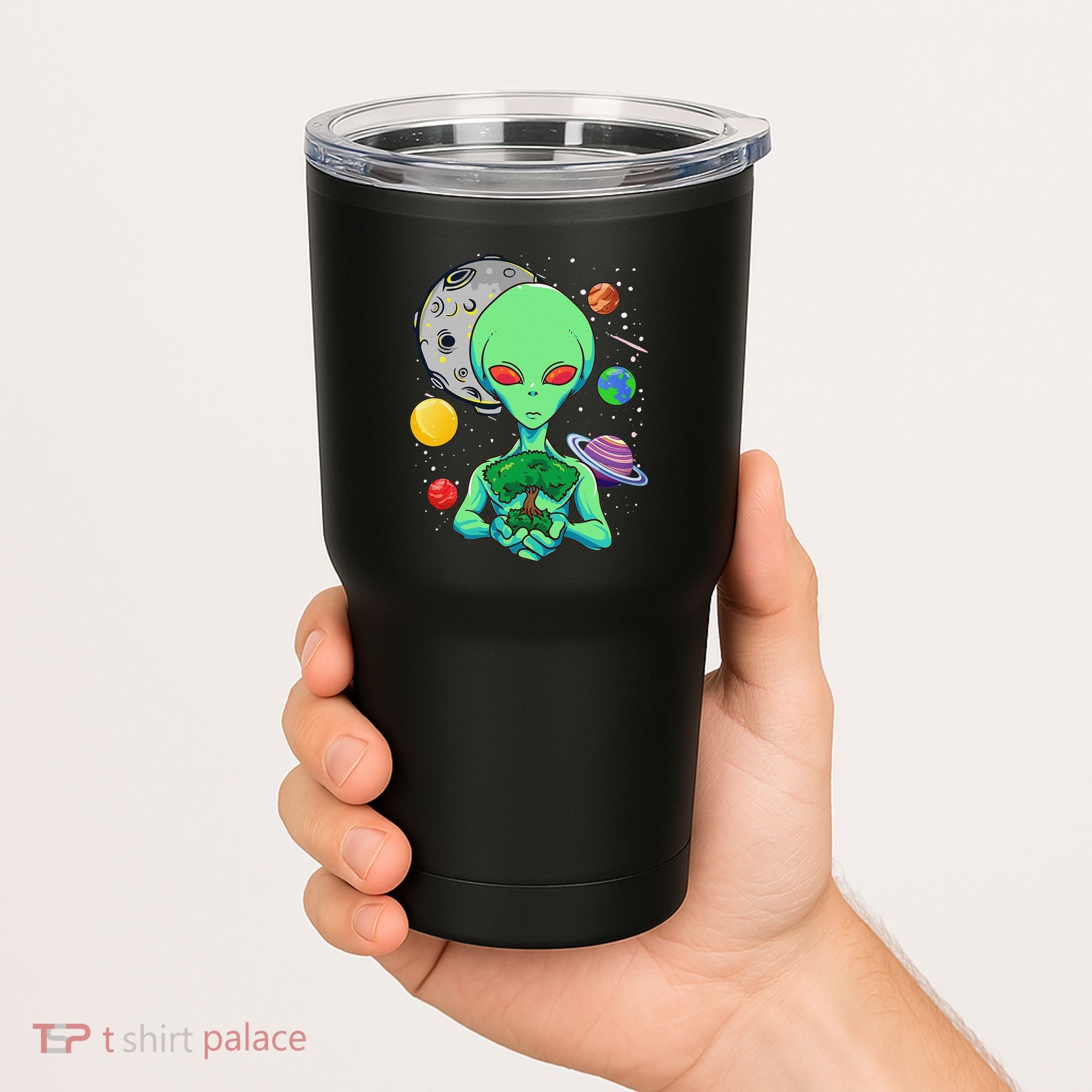 Space Day Celebration Cosmic Alien Tree Of Life Earth Day Tumbler