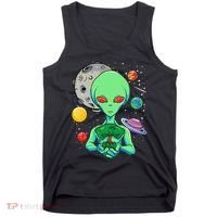 Space Day Celebration Cosmic Alien Tree Of Life Earth Day Tank Top thumb 0