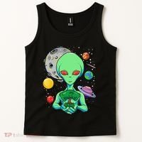 Space Day Celebration Cosmic Alien Tree Of Life Earth Day Tank Top thumb 2