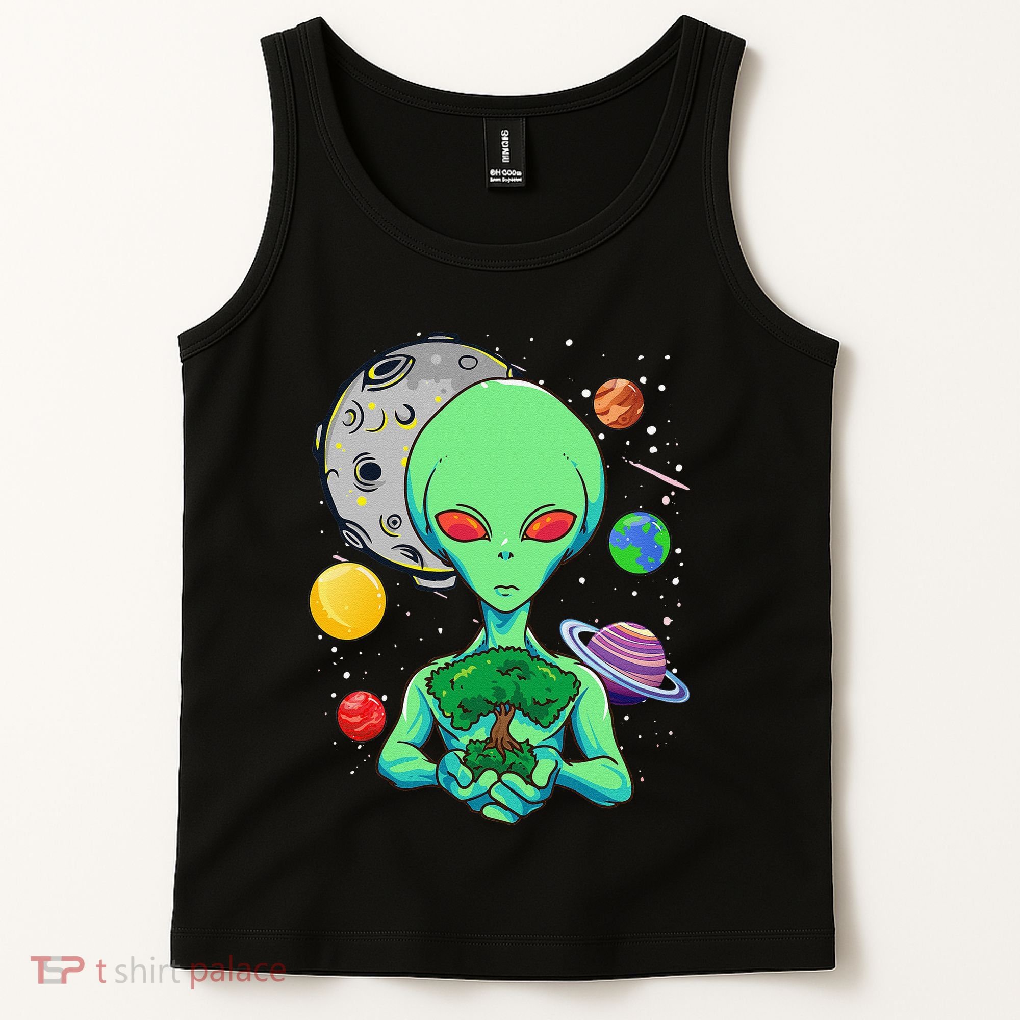 Space Day Celebration Cosmic Alien Tree Of Life Earth Day Tank Top