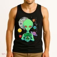 Space Day Celebration Cosmic Alien Tree Of Life Earth Day Tank Top thumb 3