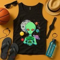 Space Day Celebration Cosmic Alien Tree Of Life Earth Day Tank Top thumb 4