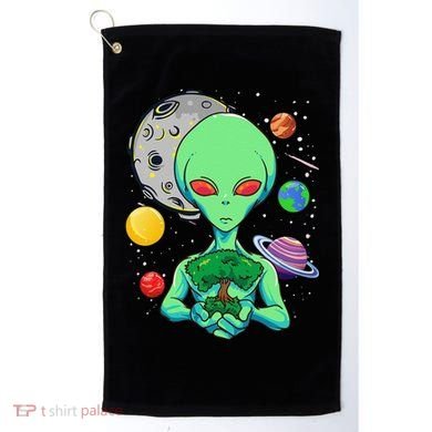 Space Day Celebration Cosmic Alien Tree Of Life Earth Day Golf Towel