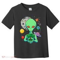 Space Day Celebration Cosmic Alien Tree Of Life Earth Day Toddler T-Shirt thumb 0