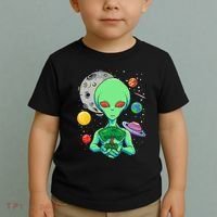 Space Day Celebration Cosmic Alien Tree Of Life Earth Day Toddler T-Shirt thumb 2