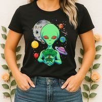 Space Day Celebration Cosmic Alien Tree Of Life Earth Day Women's T-Shirt thumb 2